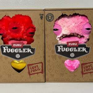 Set of 2 ZURU Fuggler Love Fuggs Series 2 Valentine's Day Plush Monsters
